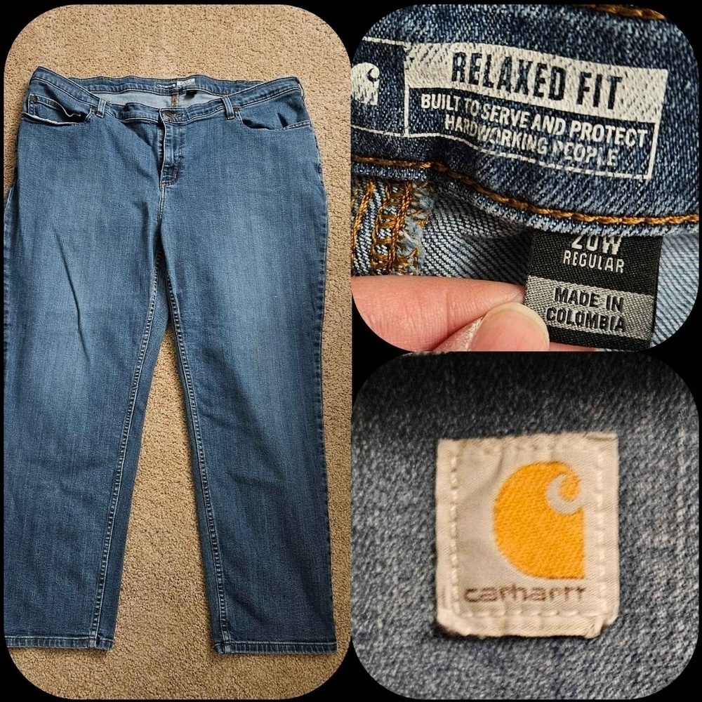 SIZE 20W CARHARTT Relaxed fit denim jeans  (B33)